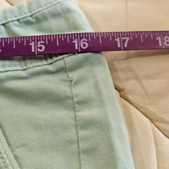 American Eagle Outfitters Midi Stretch Denim Shorts Women's 6 S (Teal/Green) - Picture 5 of 8